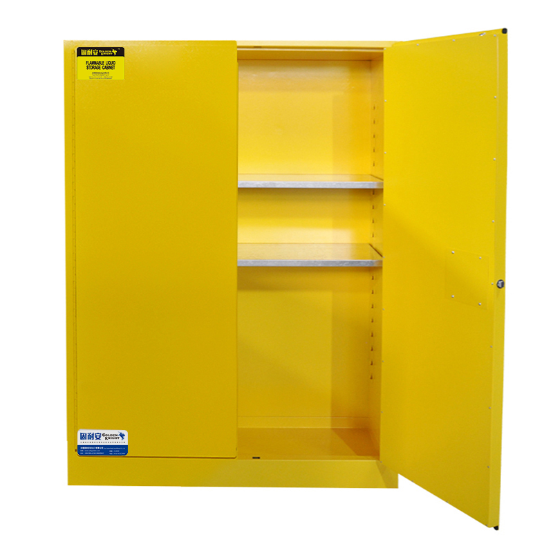 防爆柜內(nèi)部結(jié)構(gòu)示意圖(圖5) 90加侖防爆柜內(nèi)部展示