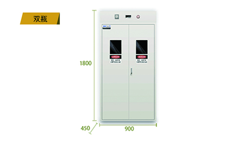 雙瓶全鋼氣瓶防火柜(圖1) 雙瓶全鋼氣瓶防火柜產品尺寸
